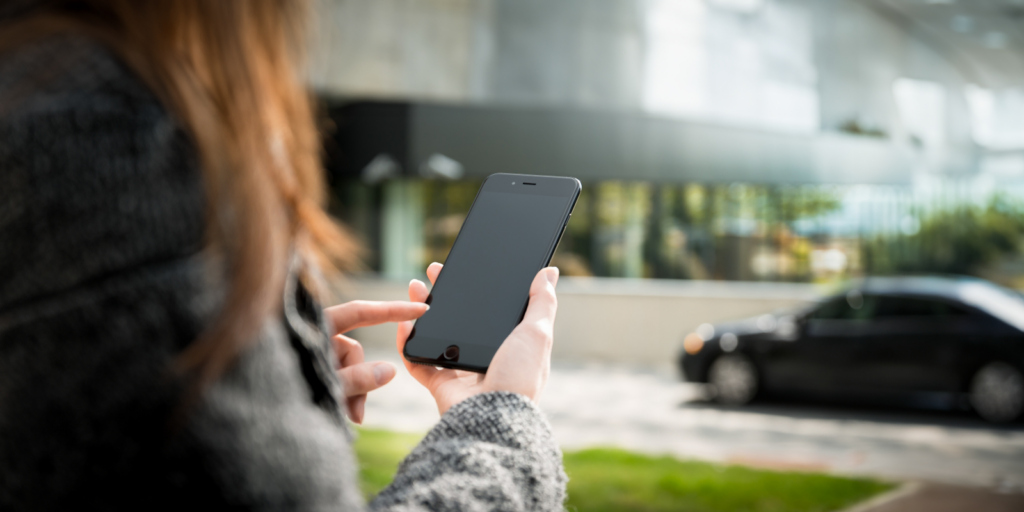 Woman looking at phone