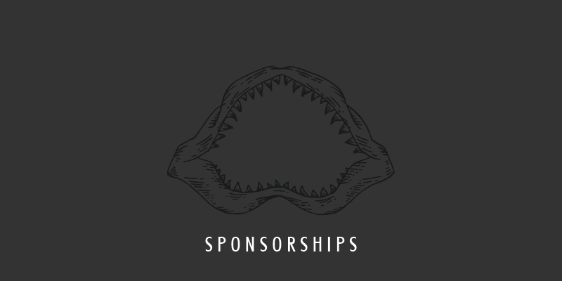 Shark Jaw Text reads Sponsorships