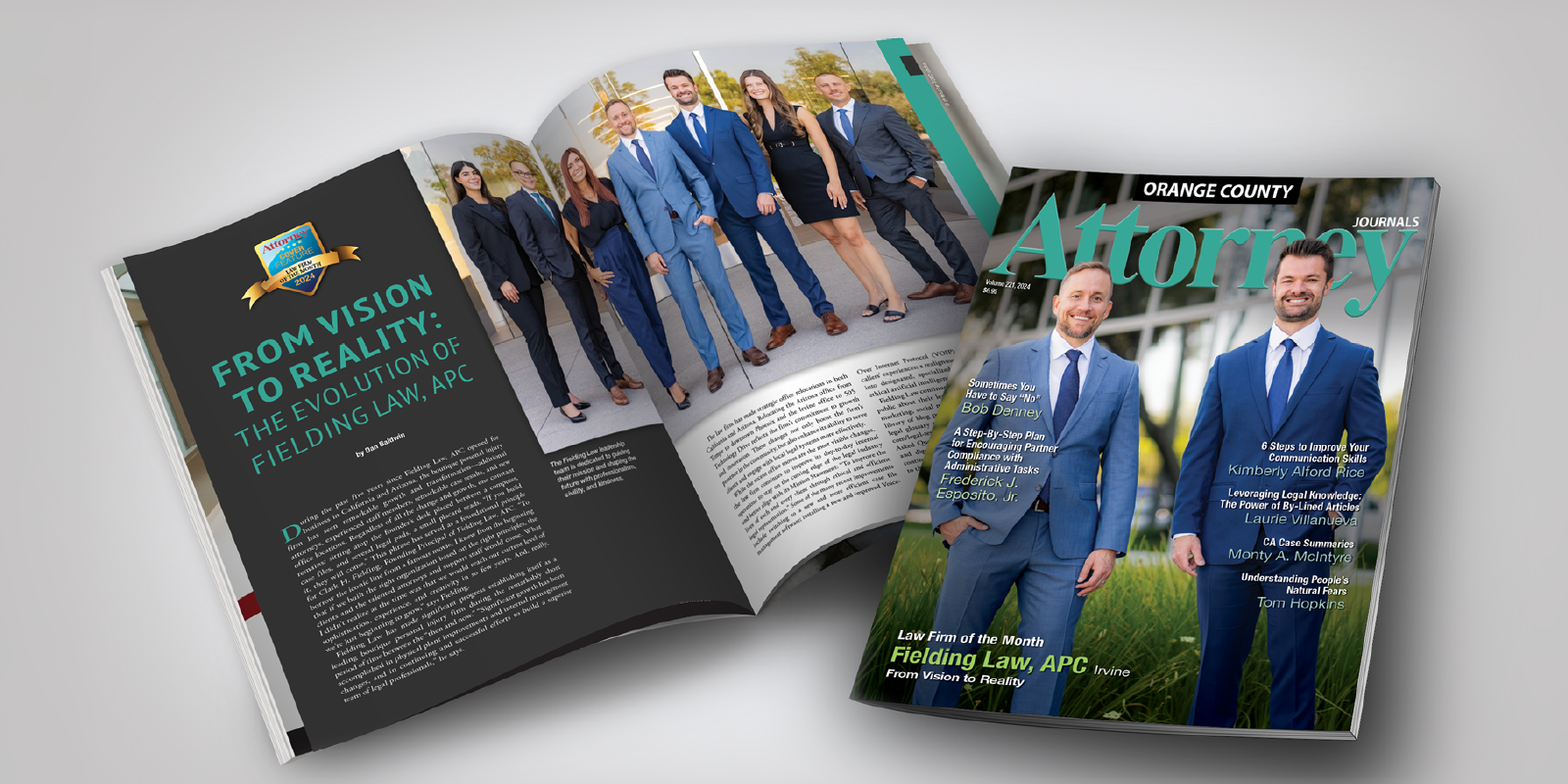 Fielding Law Shines in September Attorney Journal as Law Firm of the Month