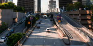 Cars driving on California street