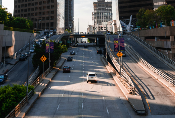 Cars driving on California street