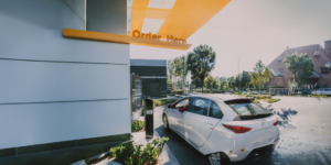 Car in a drive-thru