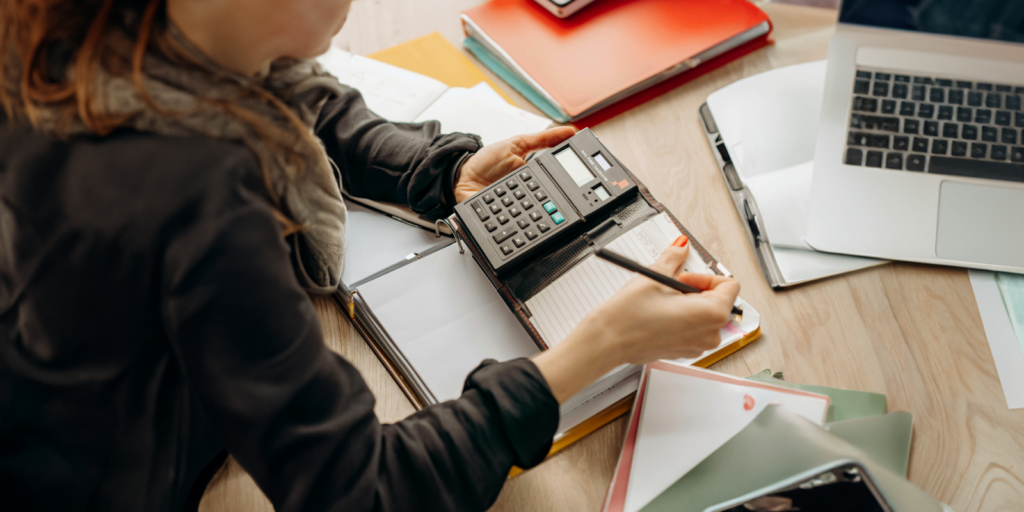 Person looking over medical documents