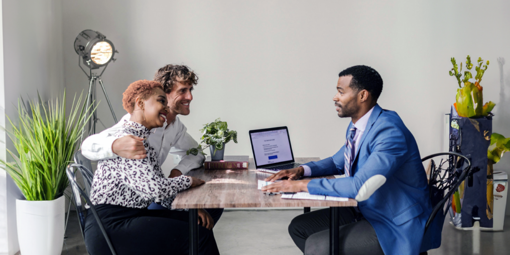 people meeting with an attorney. Personal injury lawyer for insurance disputes