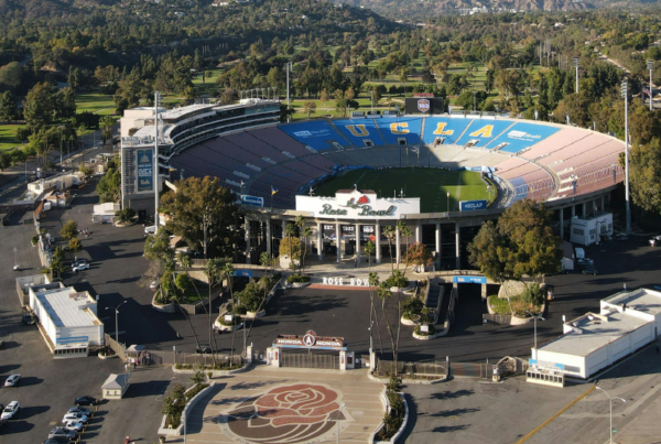 Rose Bowl game stadium in pasadena