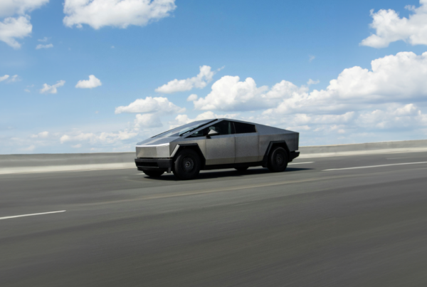 Tesla Cybertruck on the road