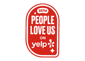 2024 People Love Us on yelp sticker with qr code in the bottom corner