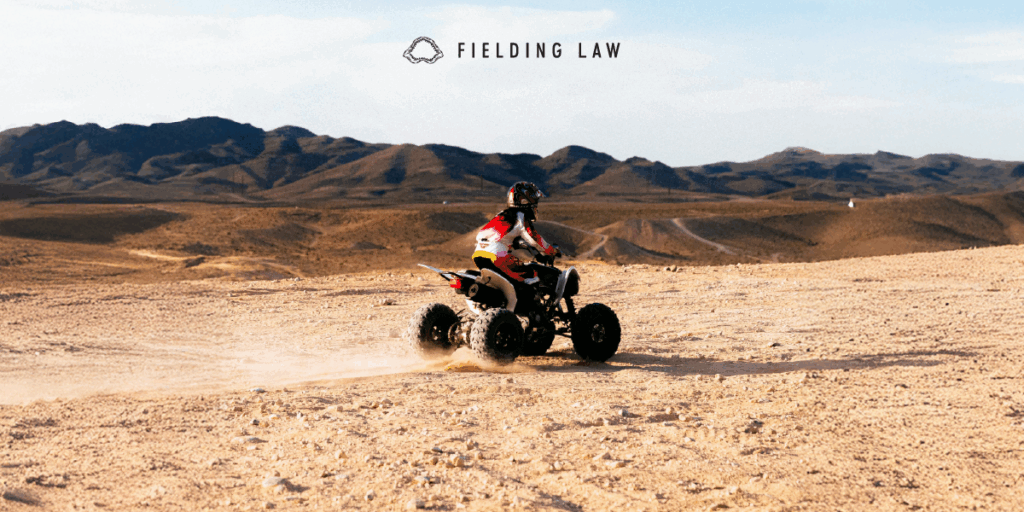 Person on an ATV in the Arizona desert