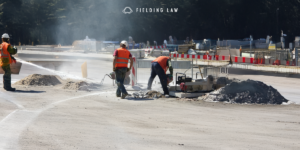 Roadway Workers at a jobsite with safety gear on