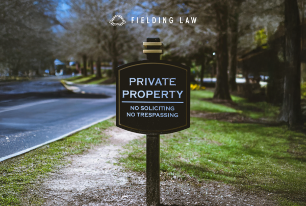 Private property sign to deter a trespasser