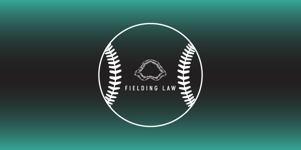Fielding Law logo in a baseball outline