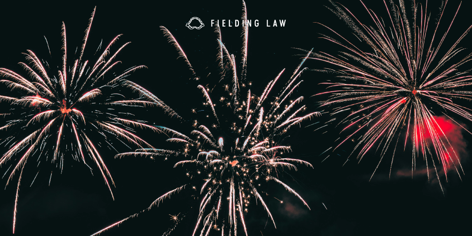 4th of july fireworks in the sky