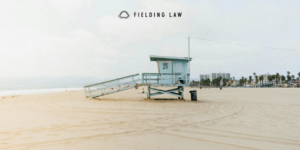 Lifeguard station on a beach