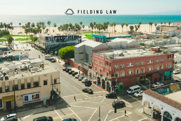 Aerial view of a possible traffic accident in venice beach