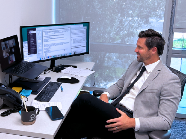 Scott McDonald in the middle of a virtual mediation