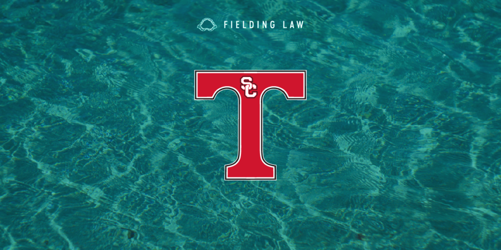 San Clemente High School Football logo on water