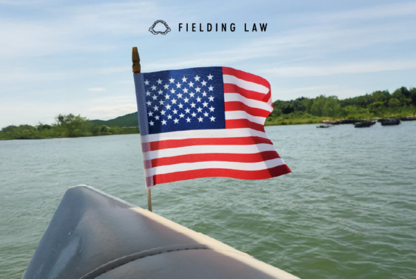 flag on a boat