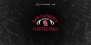 SCHS Girls Flag Football logo on a dark water background