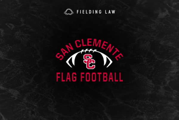 SCHS Girls Flag Football logo on a dark water background