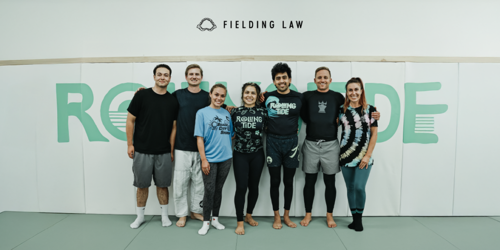 Fielding Law team at Rolling Tides team bonding self-defense class