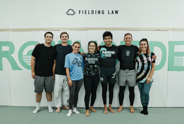 Fielding Law team at Rolling Tides team bonding self-defense class