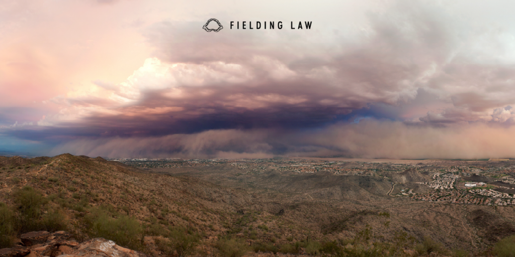 A Haboob or dust storm in the Arizona desert