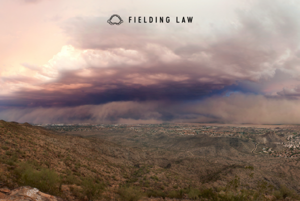 A Haboob or dust storm in the Arizona desert