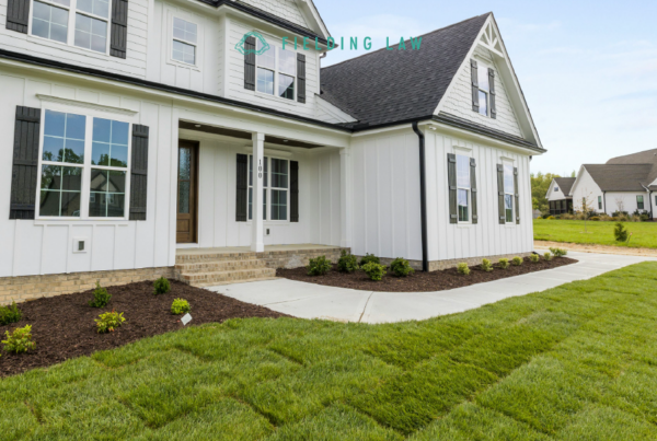 Personal home and Property with fresh grass laid. Another house in the distance
