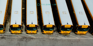 Row of School Buses