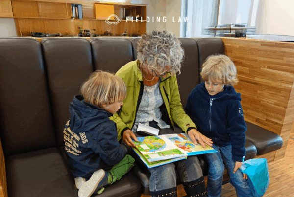 babysitter with 2 children