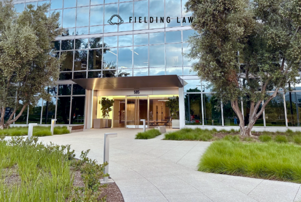 Outside of Fielding Law office in Irvine California