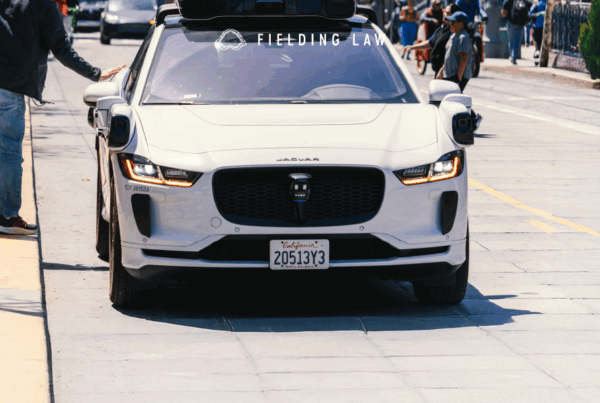 Waymo autonomous vehicle on a road