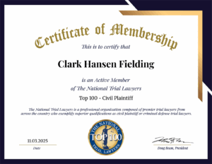 Clark Fielding Certificat for top 100