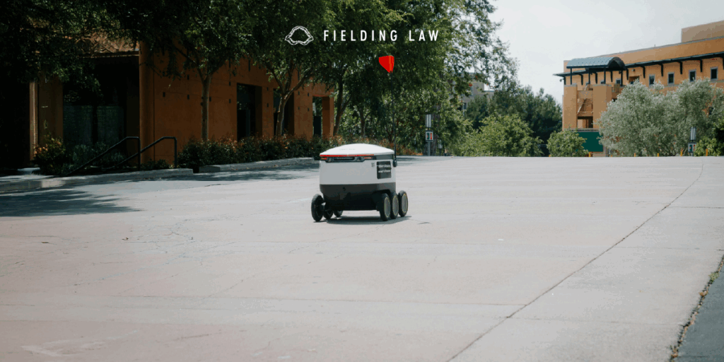 delivery robot on a campus
