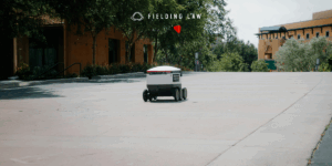 delivery robot on a campus