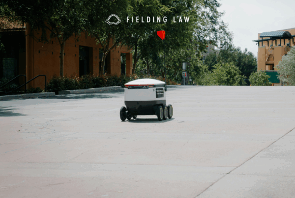 delivery robot on a campus