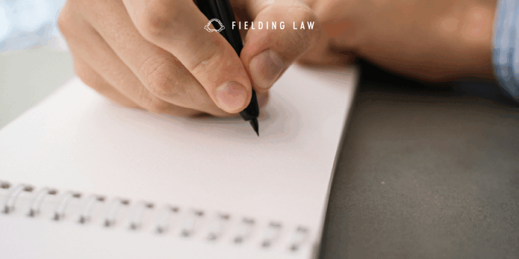 person making a list