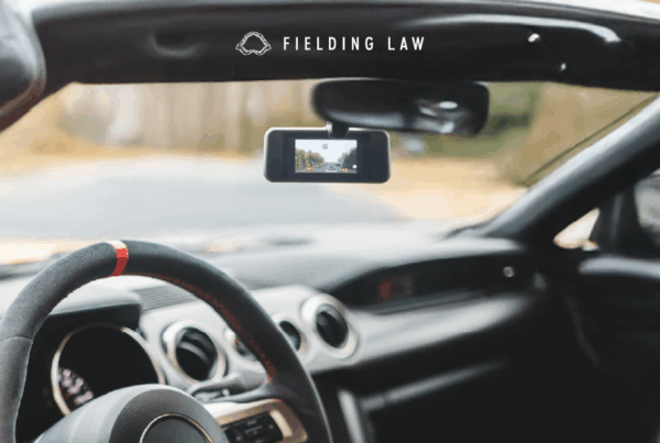 dashcam in a car on the road