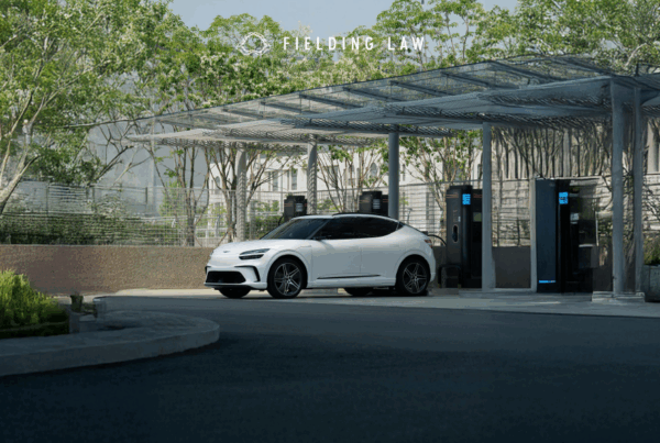 electric vehicle sitting at a charging station