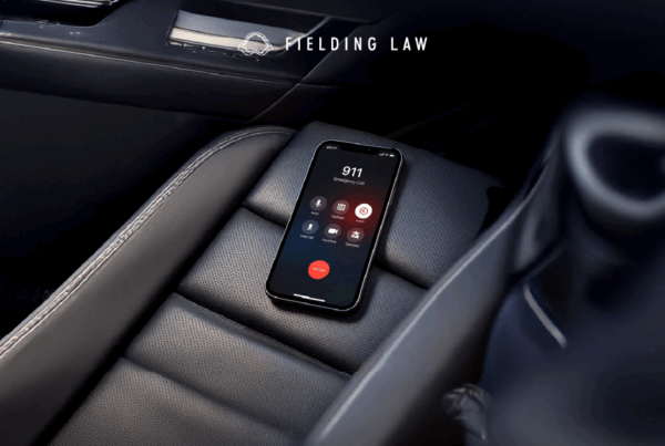 iPhone sitting on a car seat