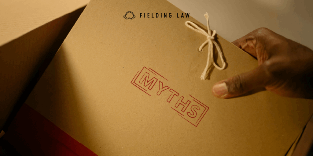 Myths written on a file folder