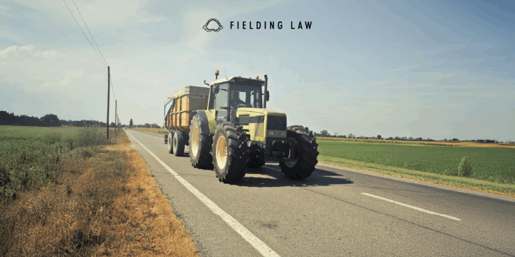 farm tractor on a rural road
