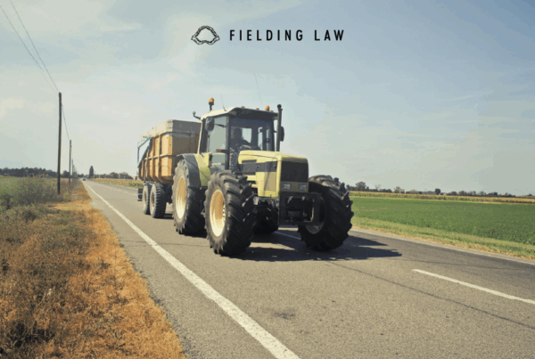 farm tractor on a rural road
