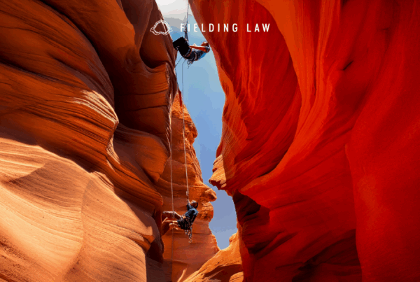 two people canyoneering