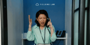 Insurance Adjuster on the phone.