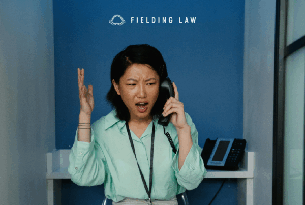 Insurance Adjuster on the phone.