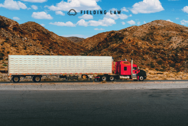 Semi truck in the desert