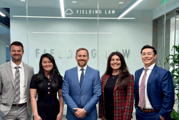Fielding Law attorneys and Law clerk in the office