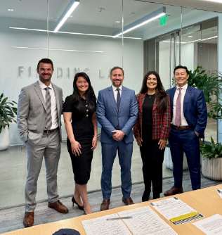 Fielding Law attorneys and Law clerk in the office