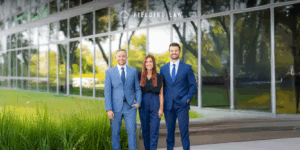 Clark Fielding, Savonnah Saumers, and Ryan Cooper. Leaders of Fielding Law a California injury law firm